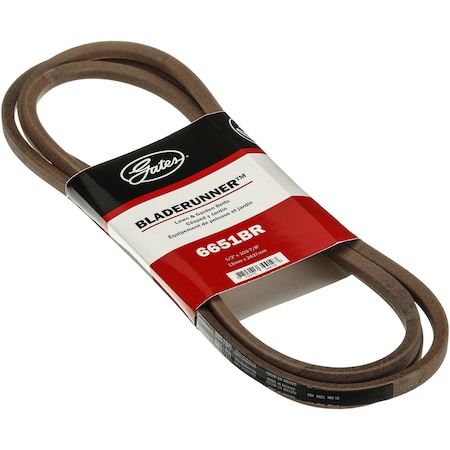 Gates 6651BR Classical V-Belt, 103.96 in Outside Length, 1/2 in Top Width, 9 millimeters Thickness 6651BR
